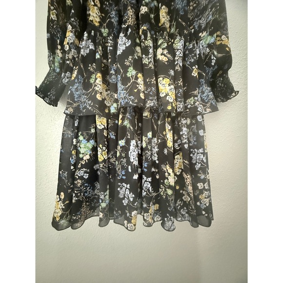 Cinq a Sept Melony Smocked Floral Mini Ruffle Dress Size 00 - Picture 5 of 13